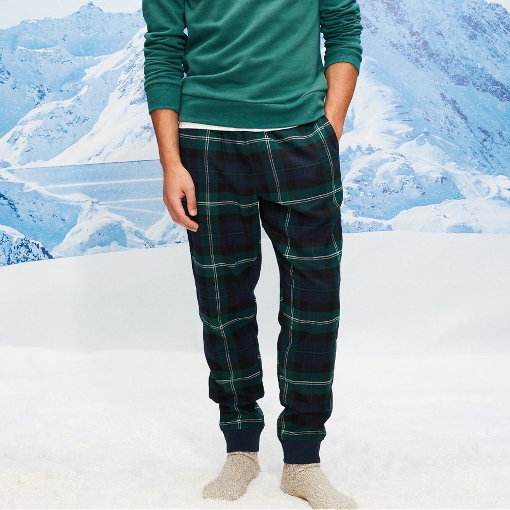 🆕 Old Navy Men's Flannel Pajama Joggers Sleep PJ Pants Bottoms L
